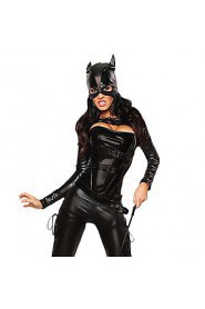 Sexy Catwoman Black PU Leather Women's Costumefor Carnival