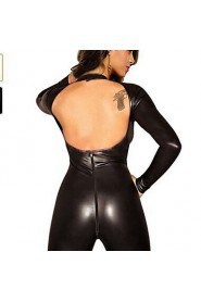 Women's Zentai Backless Leather PVC Catsuit