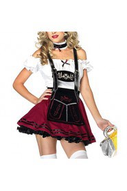 Octoberfest Beer Girl Wine Red Strapless Maid Uniform