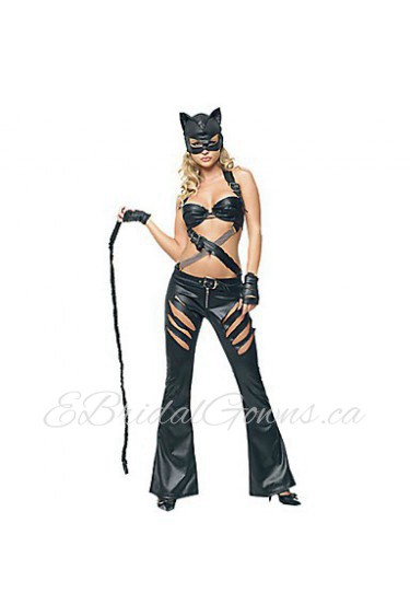 Wild Catwoman Black PU Leather Women's Carnival Costume