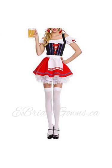 Beer Festival Cute Girl Red Maid Uniform (One Size)