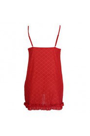 3pcs Sexy Short Babydoll Open Front Mrs.Claus Costume