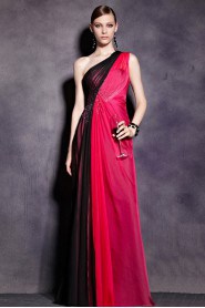 Asymmetrical  Evening / Prom Dress Sheath / Column with Paillettes