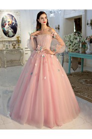 Ball Gown Off-the-shoulder Prom / Formal Evening / Quinceanera / Sweet 18 Dress with Beading