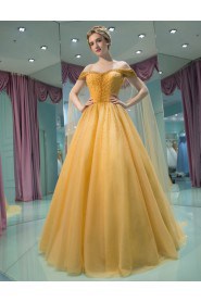 Ball Gown Off-the-shoulder Prom / Formal Evening Dress with Beading