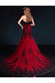 Trumpet / Mermaid Strapless Prom / Formal Evening Dress with Embroidery