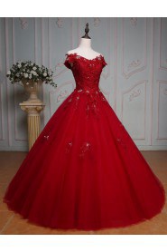 Ball Gown Off-the-shoulder Prom / Formal Evening / Quinceanera / Sweet 18 Dress with Crystal