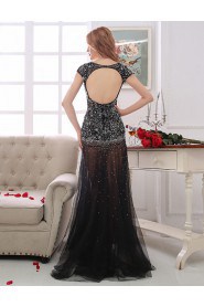 Sheath / Column V-neck Prom / Formal Evening Dress with Beading