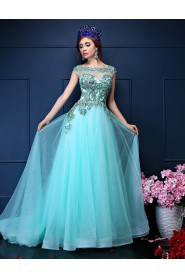 A-line Scoop Prom / Formal Evening Dress with Crystal