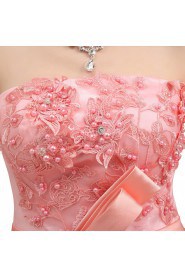 Ball Gown Strapless Tulle Prom / Formal Evening / Quinceanera / Sweet 18 Dress with Pearl