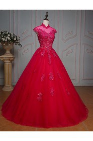 Ball Gown High Neck Prom / Formal Evening Dress with Beading