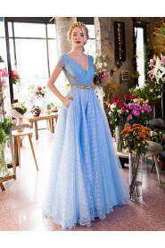Sheath / Column V-neck Prom / Formal Evening Dress with Embroidery