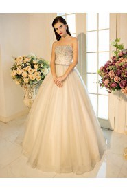 Ball Gown Strapless Tulle Prom / Formal Evening Dress with Sequins