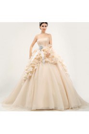 Ball Gown Strapless Tulle Prom / Formal Evening / Quinceanera / Sweet 18 Dress with Crystal
