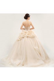 Ball Gown Strapless Tulle Prom / Formal Evening / Quinceanera / Sweet 18 Dress with Crystal
