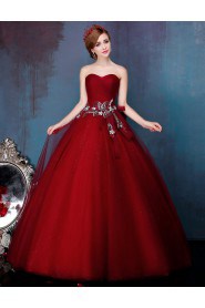 Ball Gown Strapless Tulle Prom / Formal Evening Dress with Pearl