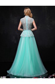A-line V-neck Prom / Formal Evening Dress with Crystal
