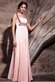 Strapless Floor-length Sleeveless Chiffon Formal Prom / Evening Dress