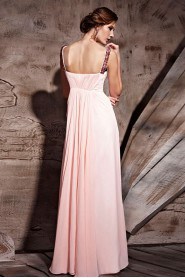 Strapless Floor-length Sleeveless Chiffon Formal Prom / Evening Dress