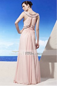 Scoop Floor-length Sleeveless Chiffon Formal Prom / Evening Dress