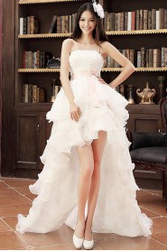 Asymmetrical Strapless Prom / Evening Dress