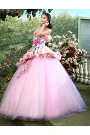 Ball Gown Strapless Prom / Evening Dress with Flower(s)