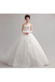 Ball Gown Strapless Sleeveless Wedding Dress with Sequins
