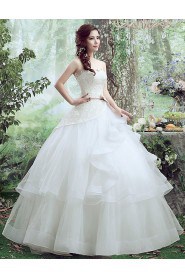 Ball Gown Strapless Sleeveless Wedding Dress