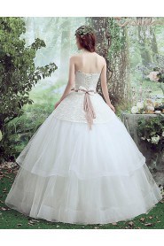 Ball Gown Strapless Sleeveless Wedding Dress