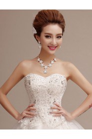 Ball Gown Strapless Wedding Dress with Sequins