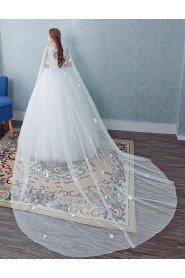 Ball Gown V-neck Sleeveless Wedding Dress with Flower(s)