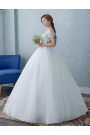 Ball Gown Off-the-shoulder Wedding Dress with Crystal