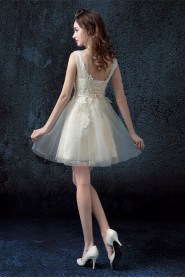 A-line Scoop Short / Mini Prom / Evening Dress