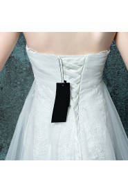 A-line Strapless Organza Wedding Dress
