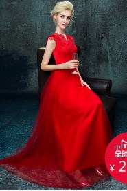 Sheath / Column V-neck Floor-length Prom / Evening Dress