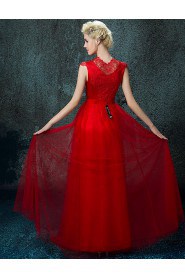 Sheath / Column V-neck Floor-length Prom / Evening Dress