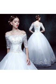 Ball Gown Off-the-shoulder Lace Wedding Dress