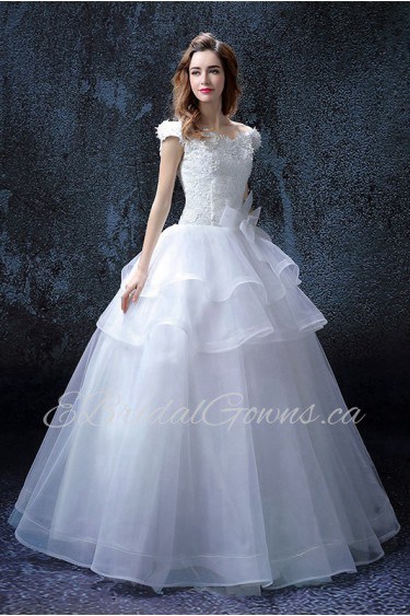 Ball Gown Off-the-shoulder Organza Wedding Dress