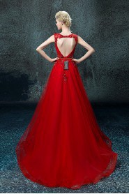 A-line V-neck Prom / Evening Dress