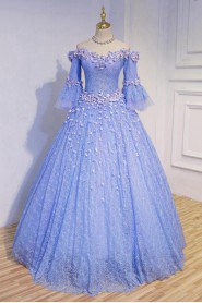 Ball Gown Off-the-shoulder Lace Quinceanera Dress
