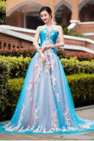 A-line Strapless Lace Quinceanera Dress
