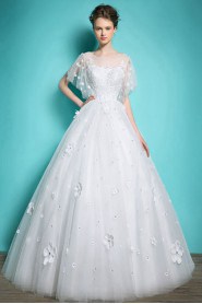 Ball Gown Scoop Lace Wedding Dress