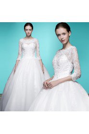 Ball Gown Scoop Lace Wedding Dress