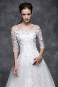 A-line Off-the-shoulder Lace Wedding Dress