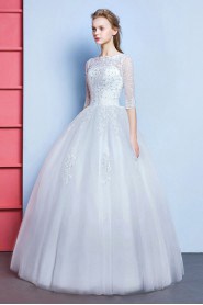 Ball Gown Scoop Tulle Wedding Dress
