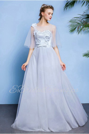 Ball Gown Scoop Tulle Wedding Dress