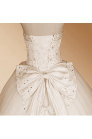 Ball Gown Strapless Satin,Tulle Wedding Dress