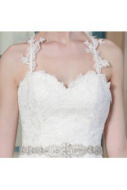 A-line Straps Lace Wedding Dress