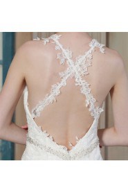 A-line Straps Lace Wedding Dress