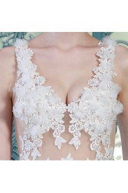 A-line V-neck Wedding Dress